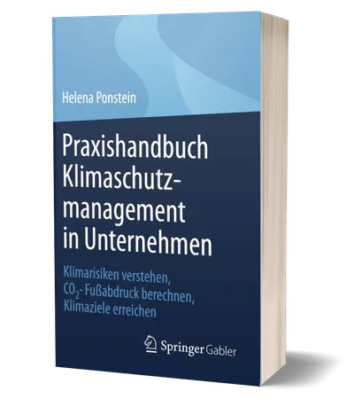 Buchcover: Praxishandbuch Klimaschutzmanagement in Unternehmen, Springer 2025